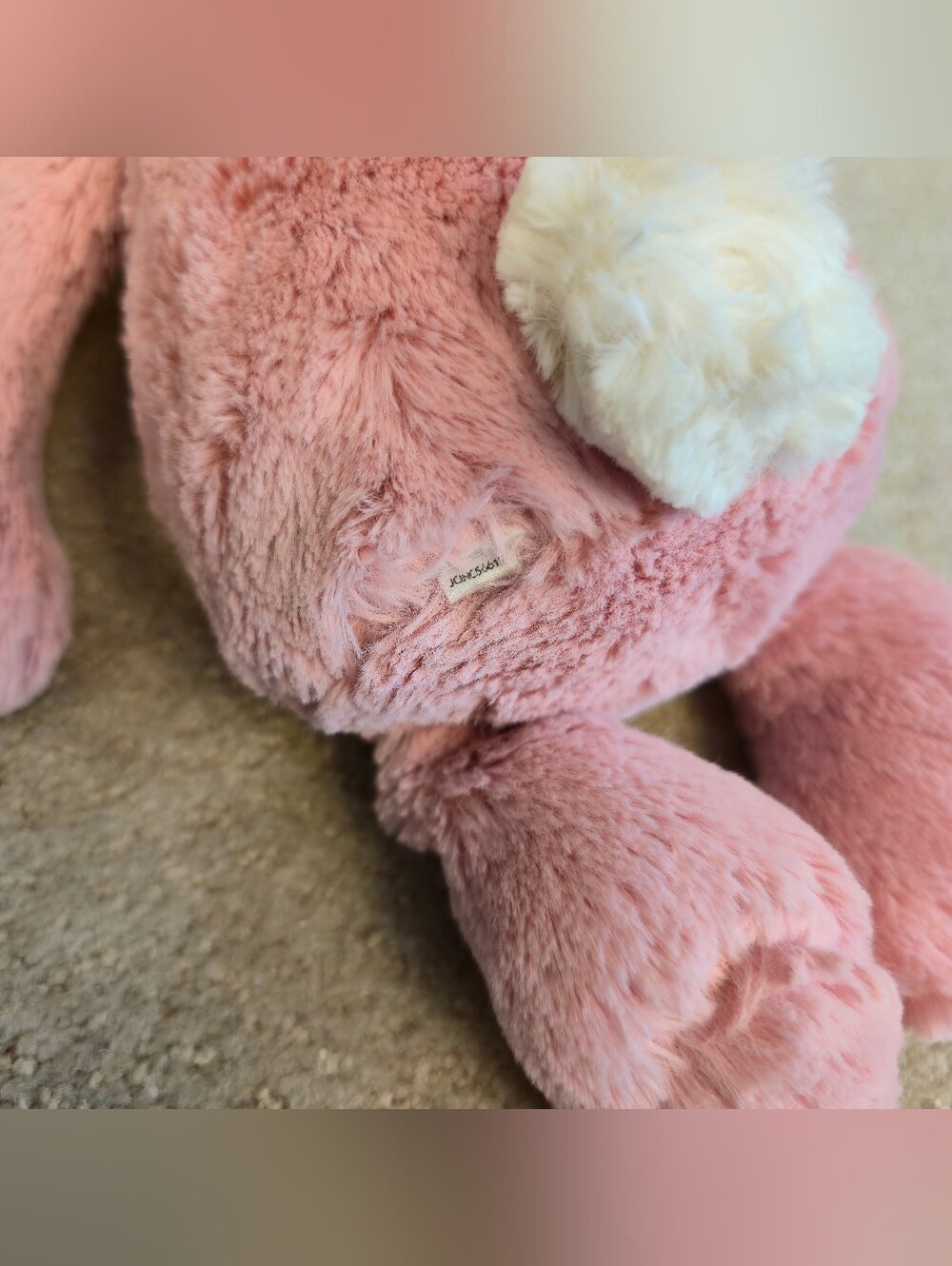 JELLYCAT bashful tulip pink bunny 12 inches Toy Stuffed Animal Plush - Picture 5 of 9